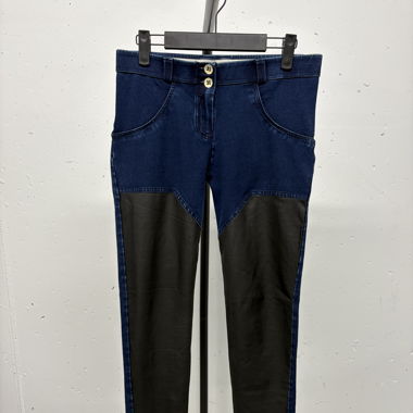 Freddy Jeggings mit Kunstleder Gr. M