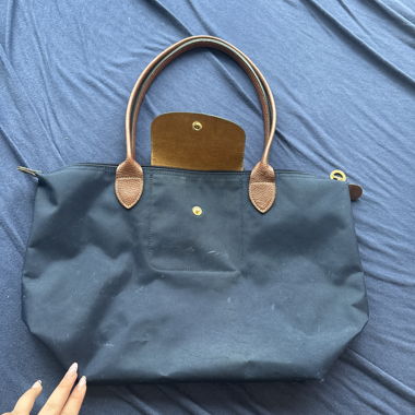 Sac Longchamp bleu foncé M