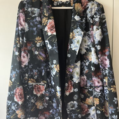 Black floral blazer