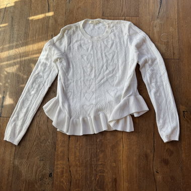 Maje weisser Strickpullover