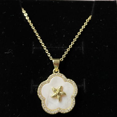 Diamant kette vergoldet aus 18 K 