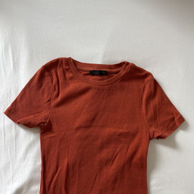 T-shirt crop orange/terra cota