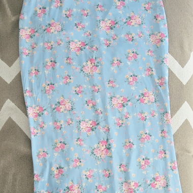 Light Sky Blue Floral Dress