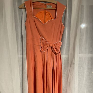 60ies Kleid orange S