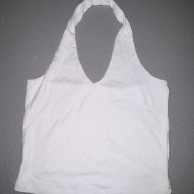 Top bianco con schiena scoperta