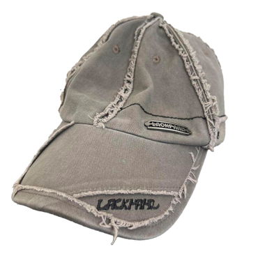 Lackpard Vintage Grey Distressed Cap