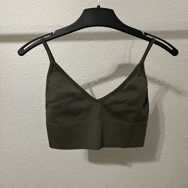 Crop-top vert côtelé - Parfait pour l'été! T. XS