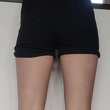Shorts vita alta neri