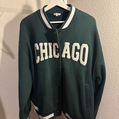 Green Chicago college jacket