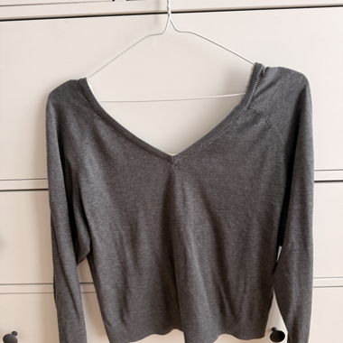 Maglione con scollo a V screziato