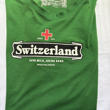 T-shirt vert Switzerland XL