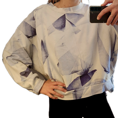 Comfortable sweater weekday blue 100% cotton