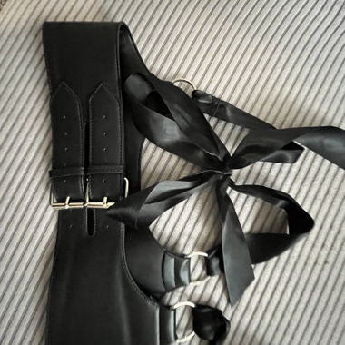 Black Disturbia Lace-Up Harness