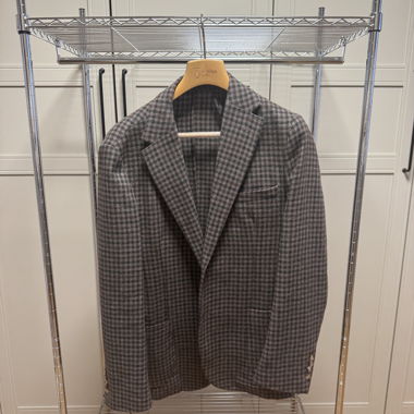 Blazer da uomo in lana a quadri