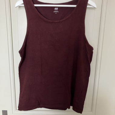 Top senza maniche bordeaux H&M