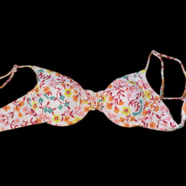 Floral-pattern bikini top