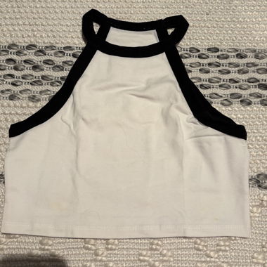 Black-and-white crop top