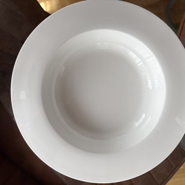 White deep plate