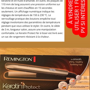 Piastra Remington Keratin Protect