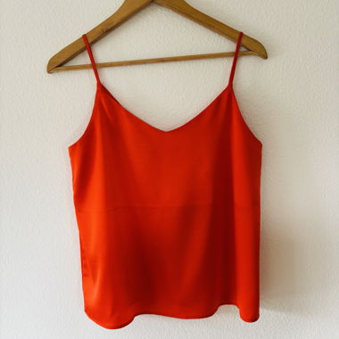 Haut en satin orange de LANIUS