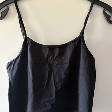 Black top with thin straps