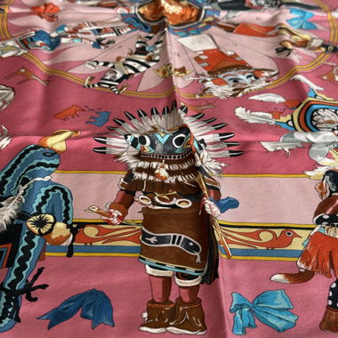 Foulard in seta autentico Hermes Paris