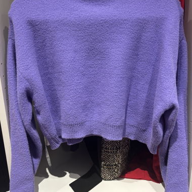 Maglione cropped viola