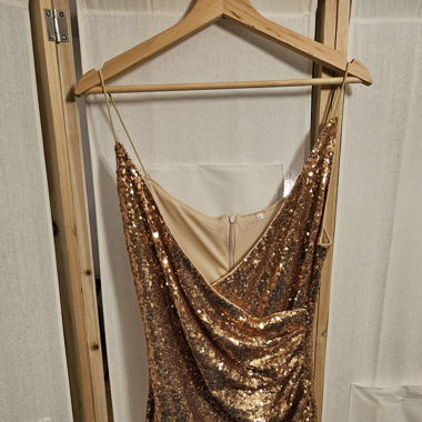 Gold sequin party dress, M