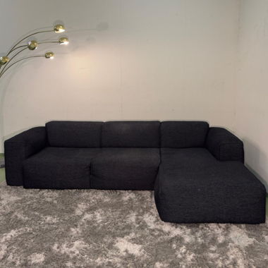 Stylish Cloud Corner Sofa in Black