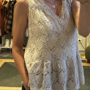 Lace Top with V-Neck