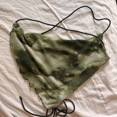 Green Tie-String Top