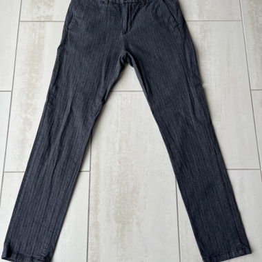 WE Slim Fit Pants - W31 L32 - Dark Grey Pinstripe
