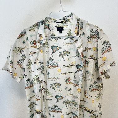 Camicia hawaiana vintage bianca