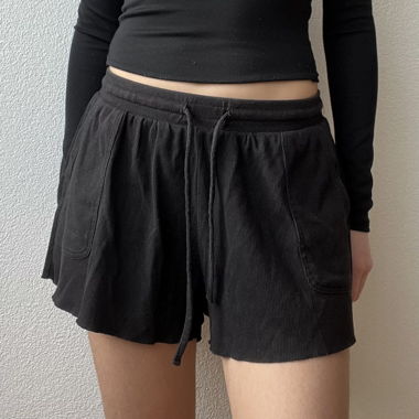 black comfy shorts