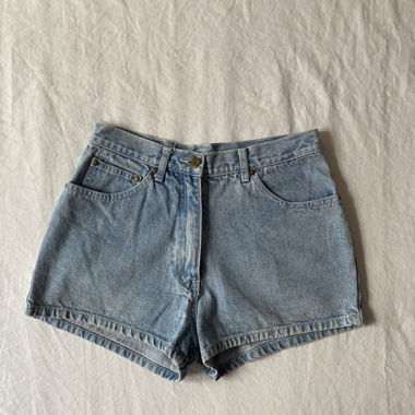 Short en Jean Bleu Clair Vintage W30