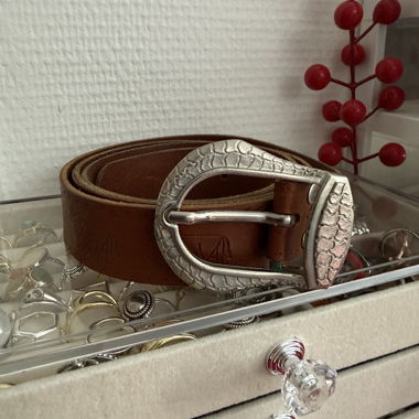 Ceinture en cuir marron