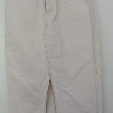 Gonna in denim bianco Mango