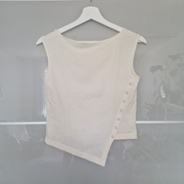 Cream Sleeveless Top