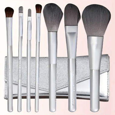 Custodia per pennelli da trucco (grigio argento)