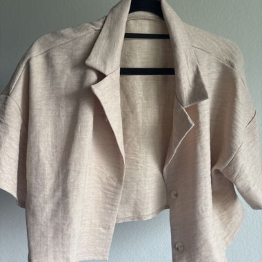 Blazer corto leggero beige