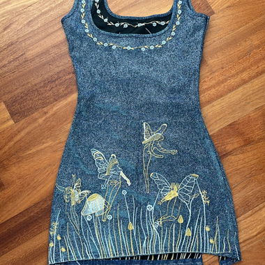 Robe mini brodée