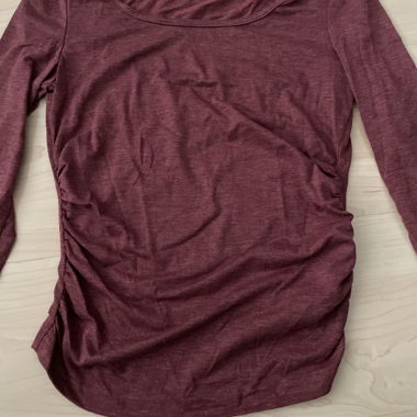 T-shirt à manches longues bordeaux