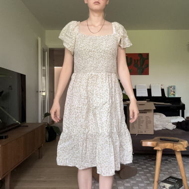 Robe midi fleurie