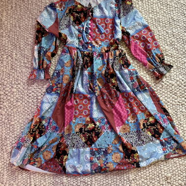 Boho Patchwork Dress – colorful & feminine – Size L/XL
