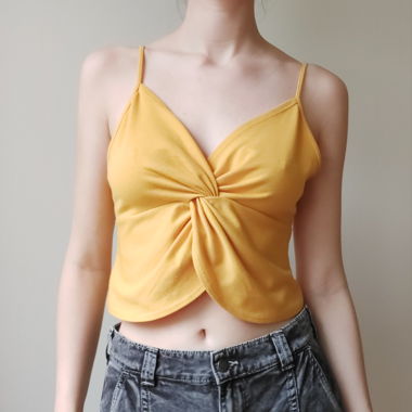 Yellow crop top