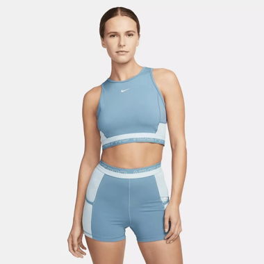 2 pz., Reggiseno sportivo Nike Pro crop top blu