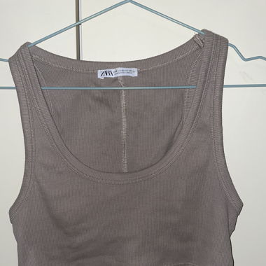 brown crop top
