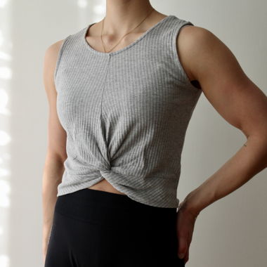 2er Pack ONLY Crop Top, grau, schwarz