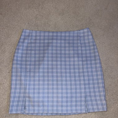 Jupe à carreaux bleu 