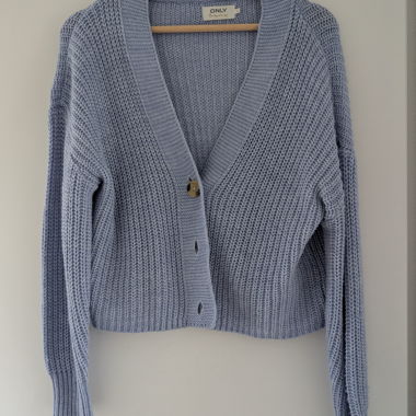 Only Strick-Cardigan blau